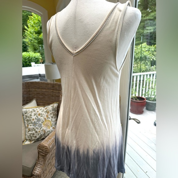 Free People XS Oversized Ombré Tank Top V-Neck,Soft Jersey Flowy Hem We The Free - Picture 3 of 8